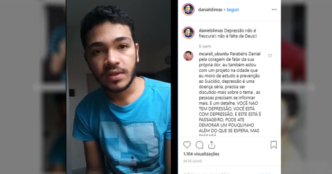 Pelo Instagram, acadêmico de Zootecnia alerta para depressão entre universitários