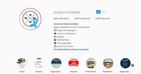 Zootecnista e acadêmico criam perfil no Instagram para divulgar oportunidades da profissão