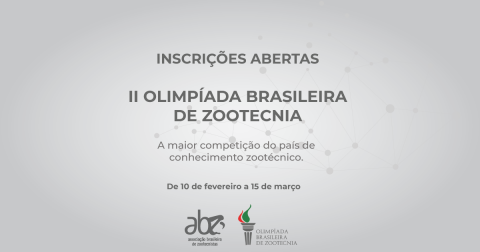 Abertas as inscrições para segunda edição da Olimpíada Brasileira de Zootecnia