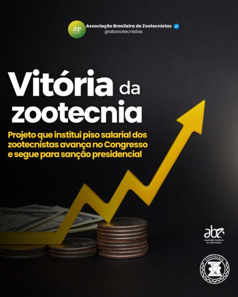 Projeto que institui piso salarial dos zootecnistas avança no Congresso e segue para sanção presidencial